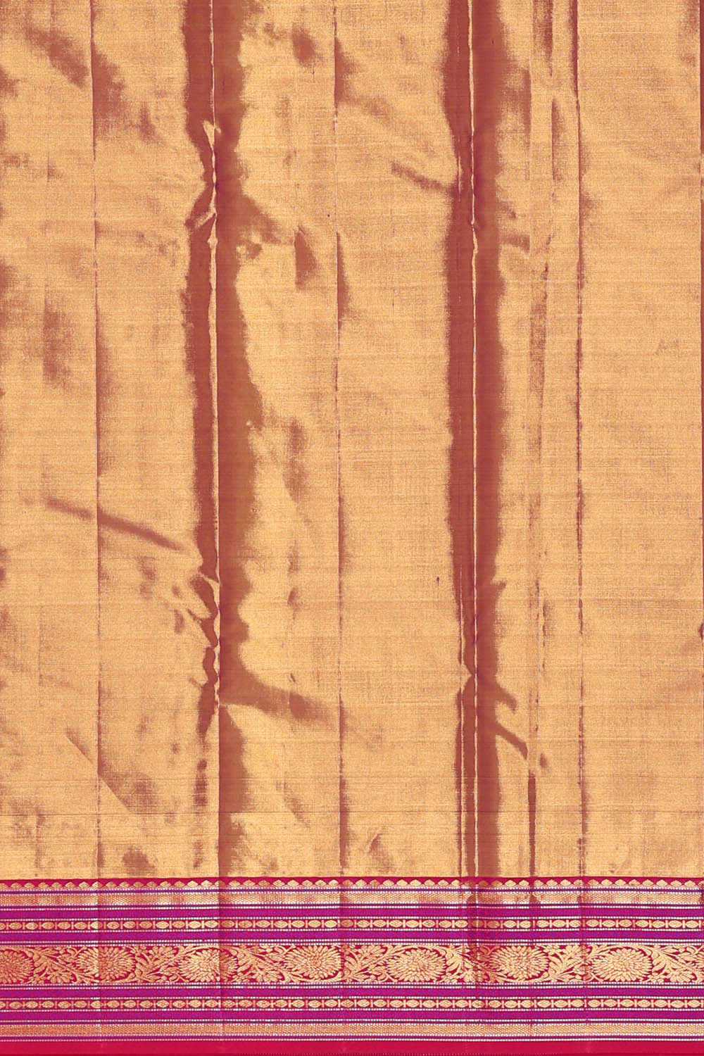 Image of Kanchipattu Light-Peach Kattam Saree
