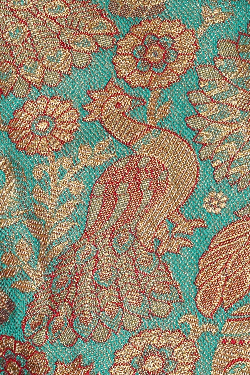 Image of Sea-Blue Kanchipattu Brocade Saree