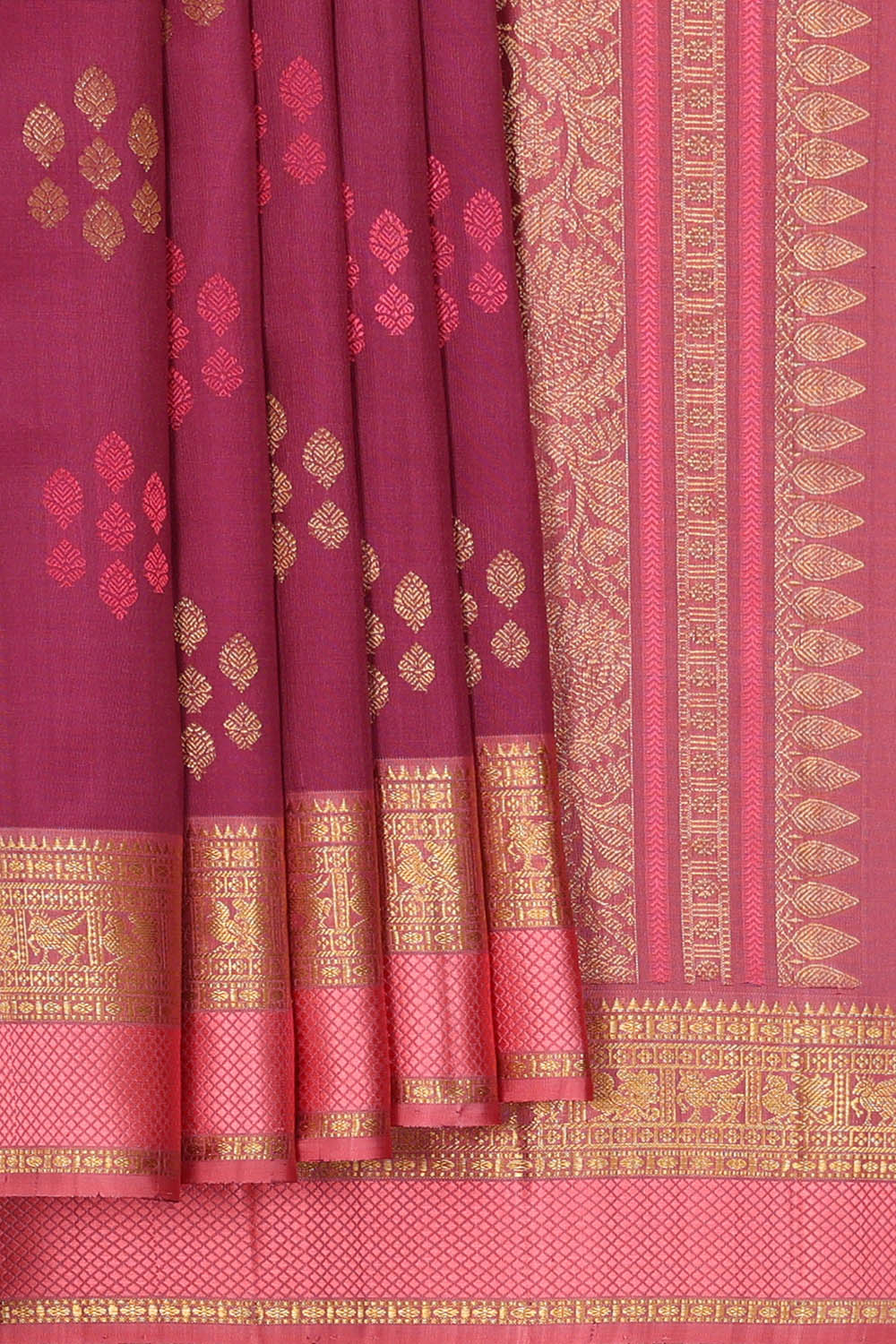 Image of Kanchipattu Purple Saree