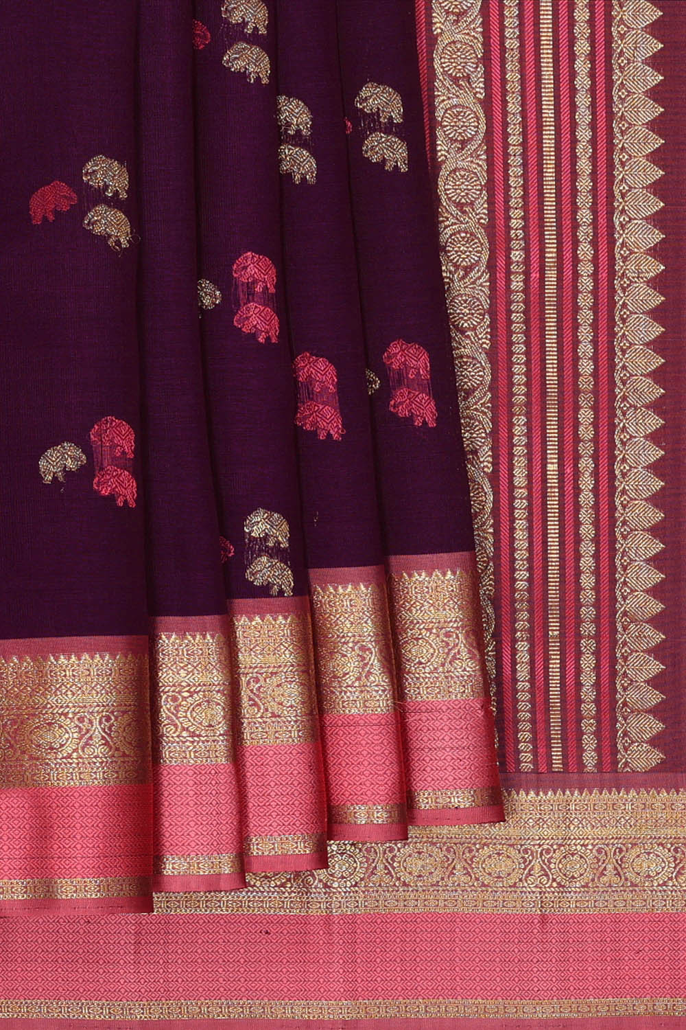 Image of Violet Kanchipattu Saree