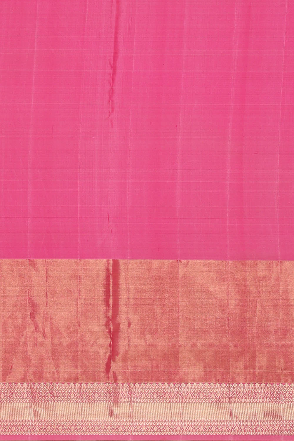 Image of Kanchipattu Coral-Red Kattam Saree