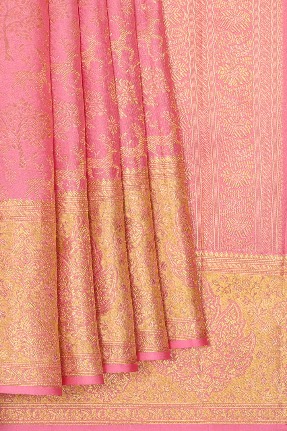 Image of Lotus Pink Kanchipattu Brocade Saree
