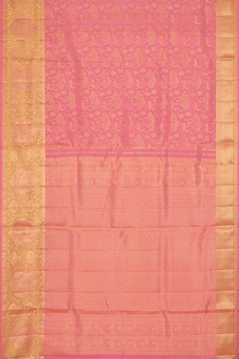 Image of Lotus Pink Kanchipattu Brocade Saree