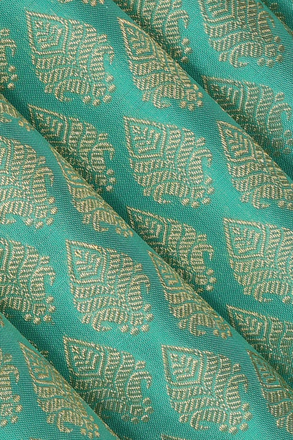 Image of Kanchipattu Sea-Blue Saree