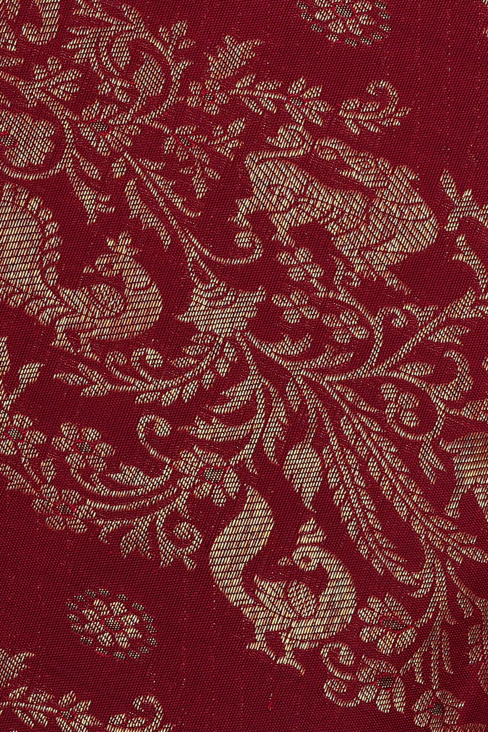Image of Kanchipattu Plum-Purple Brocade Saree