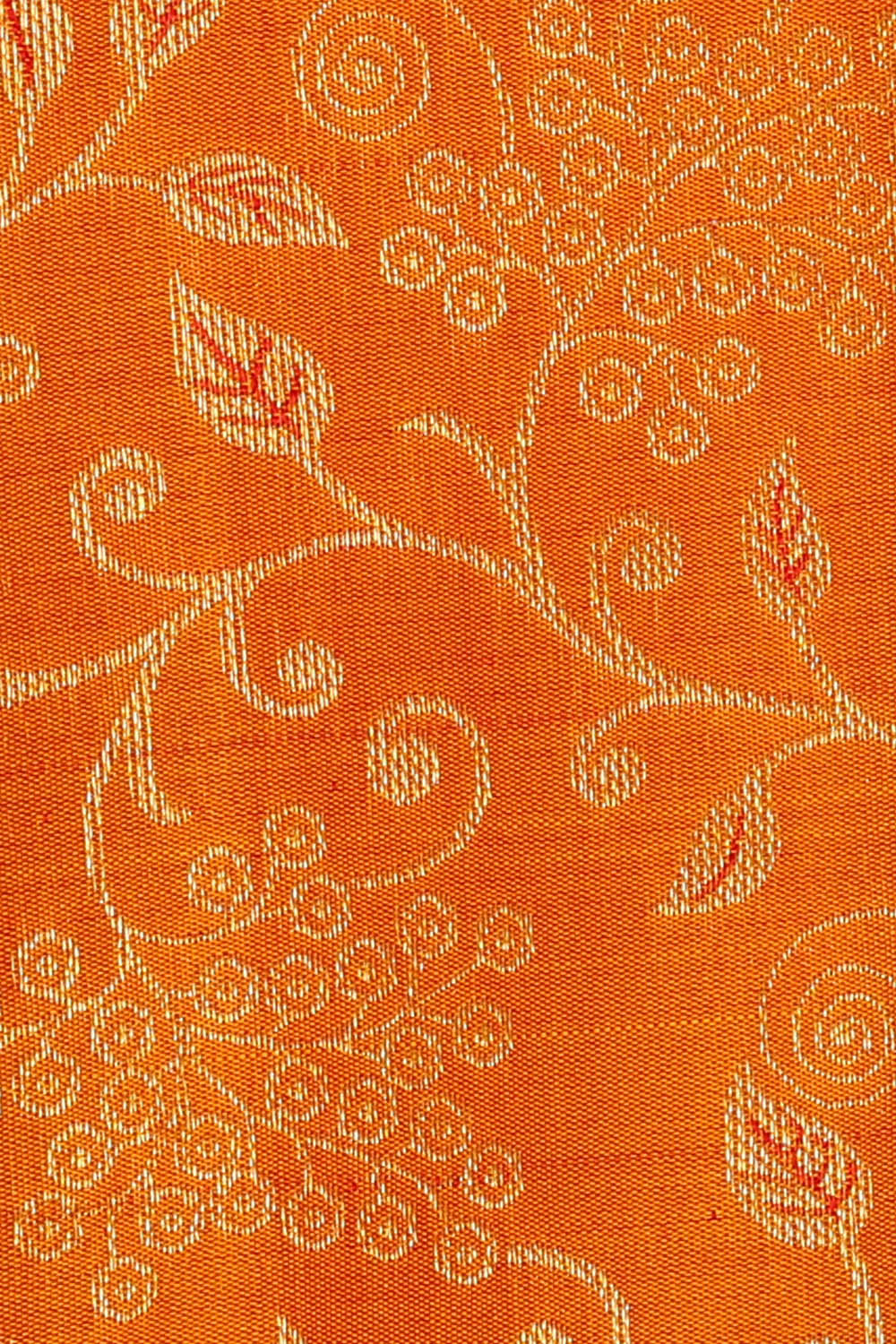 Image of Kanchipattu Orange Brocade Saree