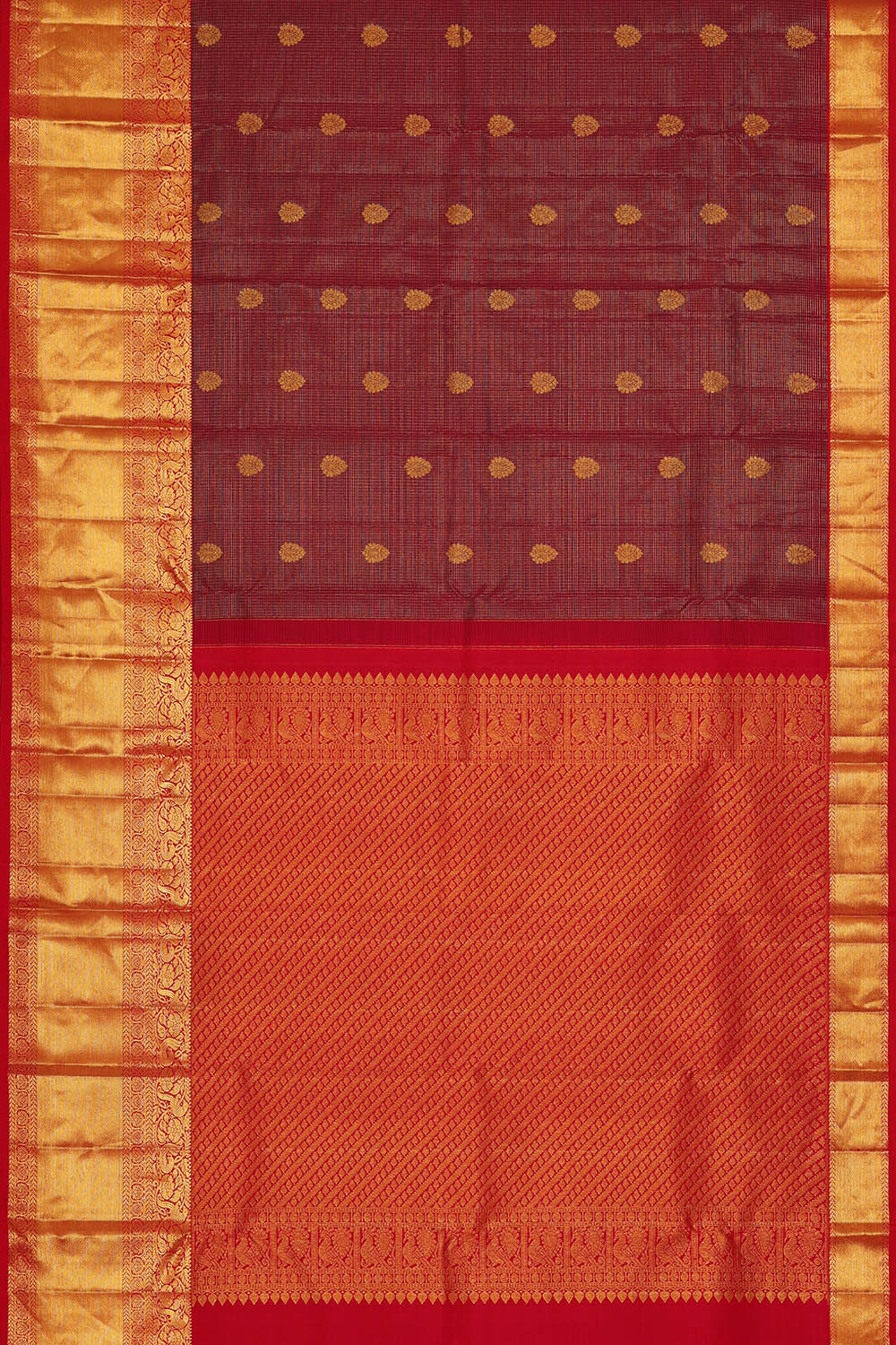 Image of Kanchipattu Purple Kattam Saree