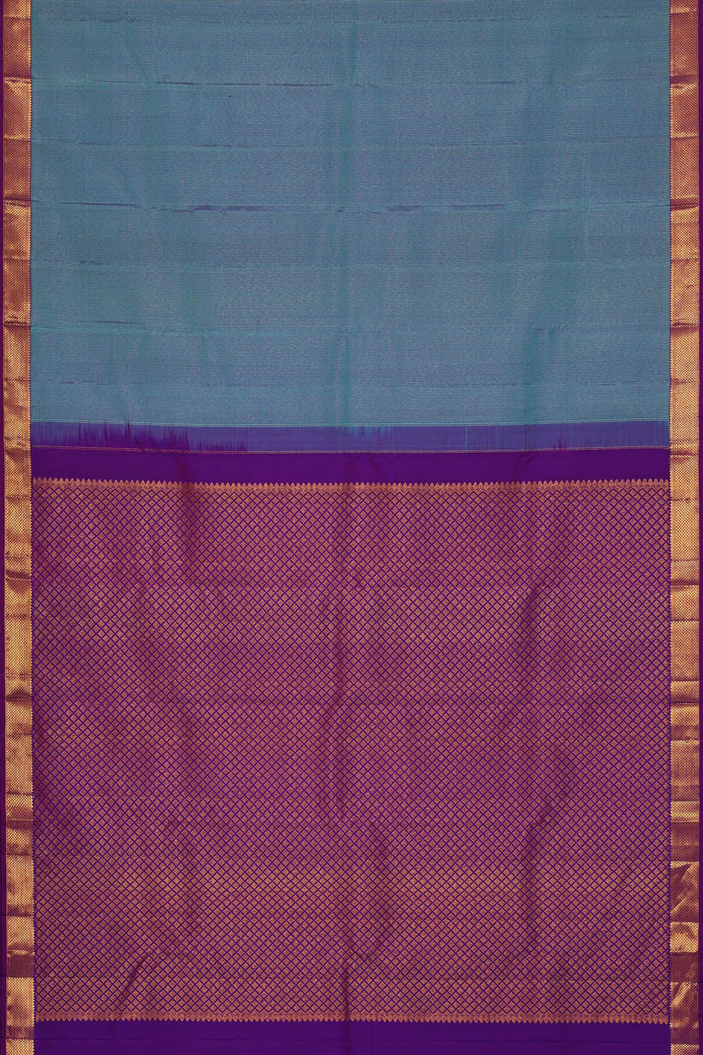 Image of Kanchipattu Blue Saree
