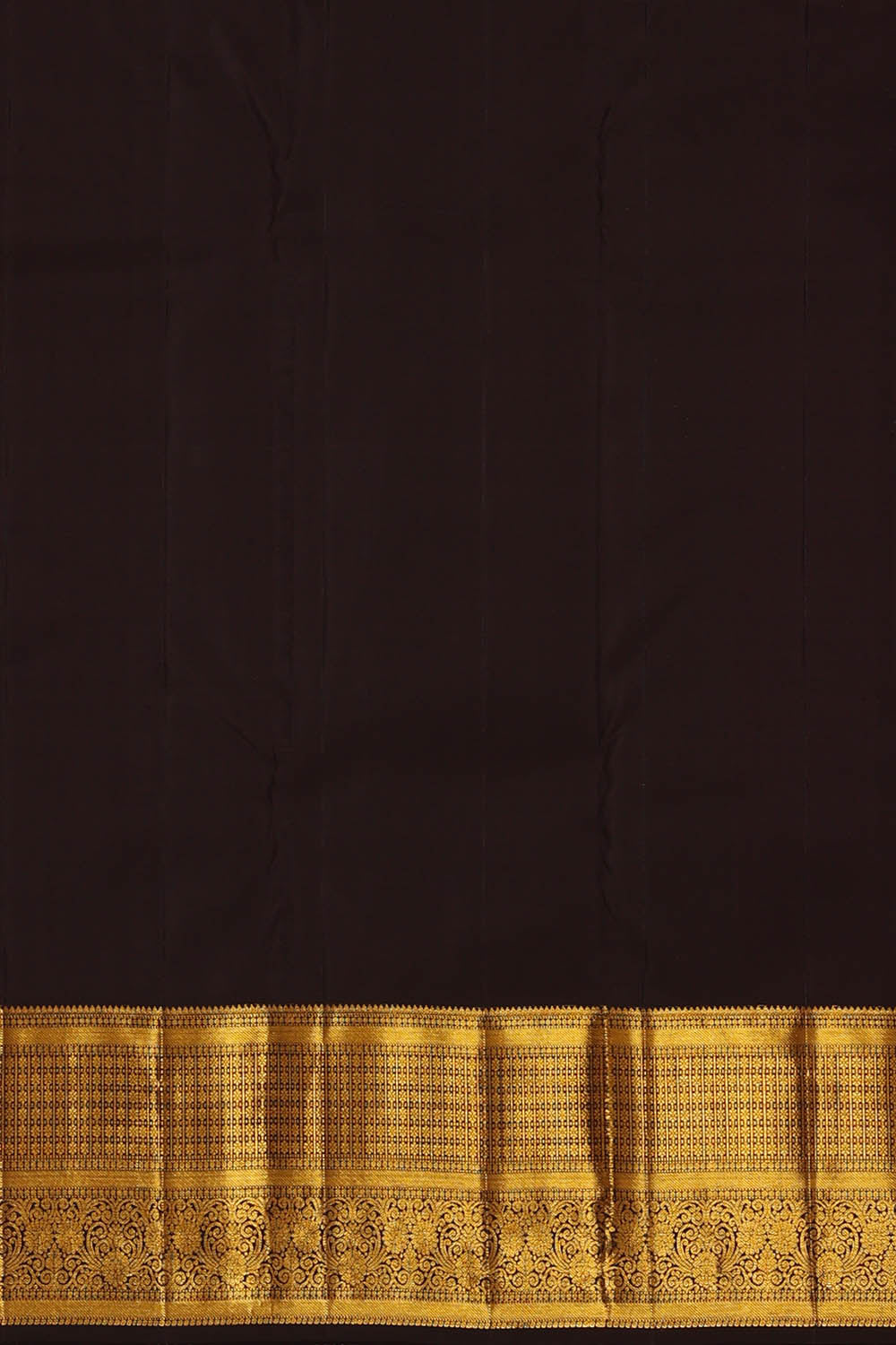 Image of Kanchipattu Mehendi-Green Kattam Saree