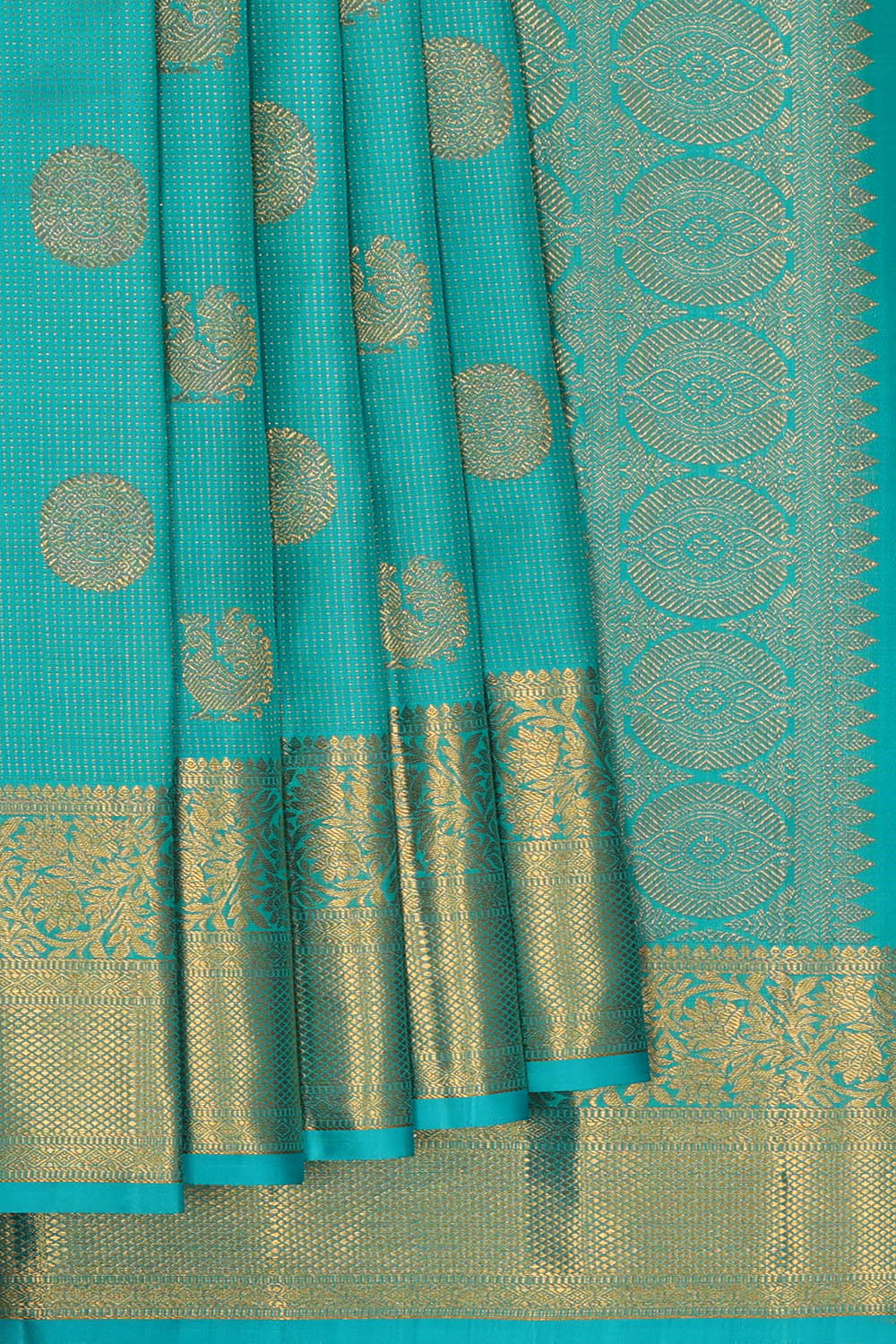 Image of Kanchipattu Blue Saree