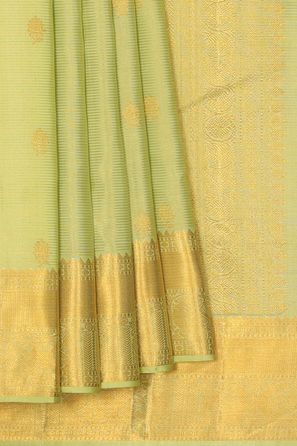 Image of Kanchipattu Mint-Green Saree