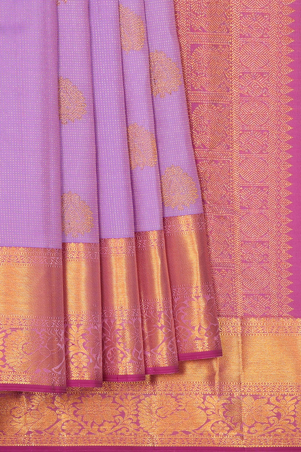 Image of Kanchipattu Lavender-Pink Saree