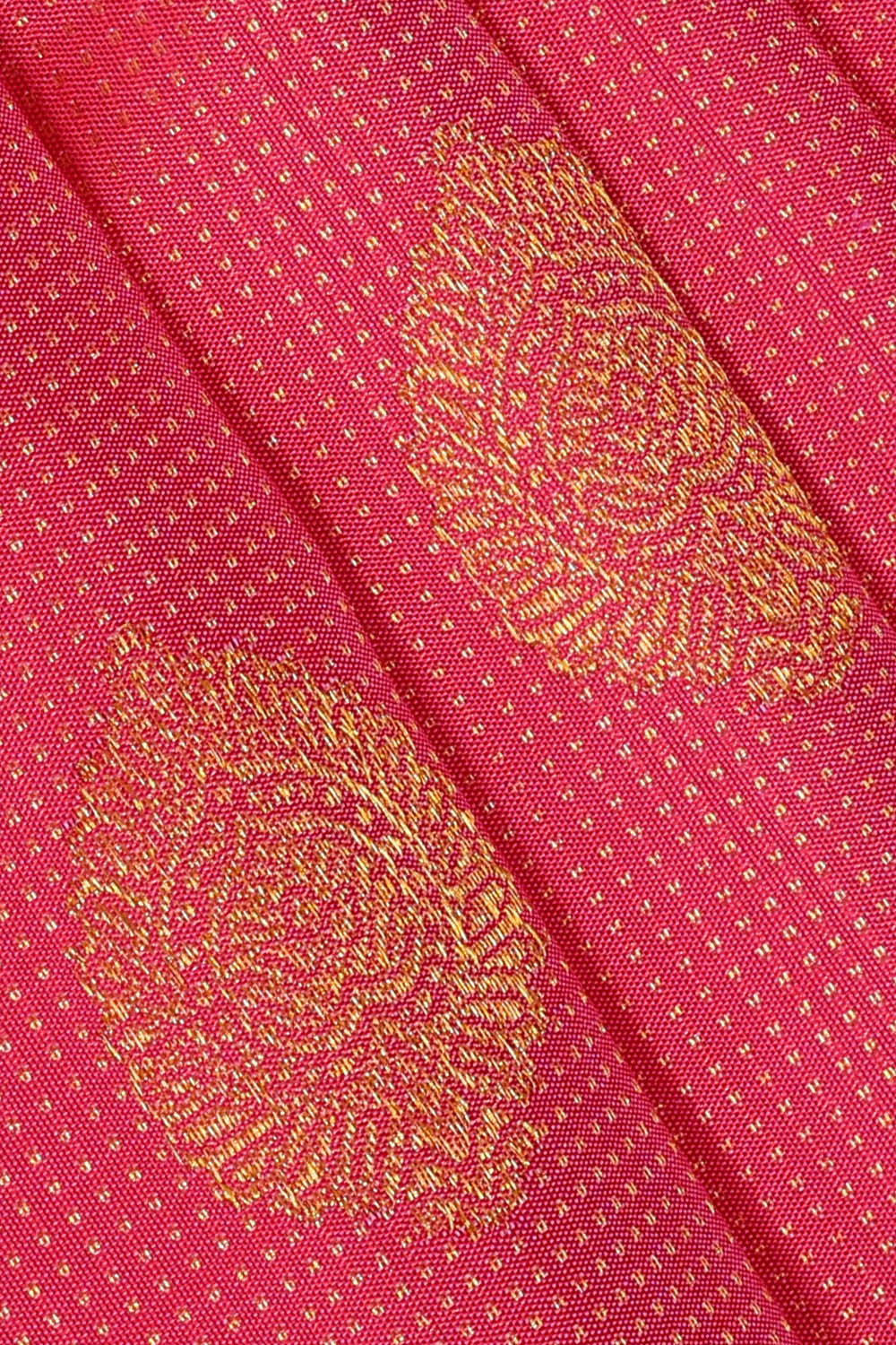 Image of Fuchsia-Pink Kanchipattu Kattam Saree
