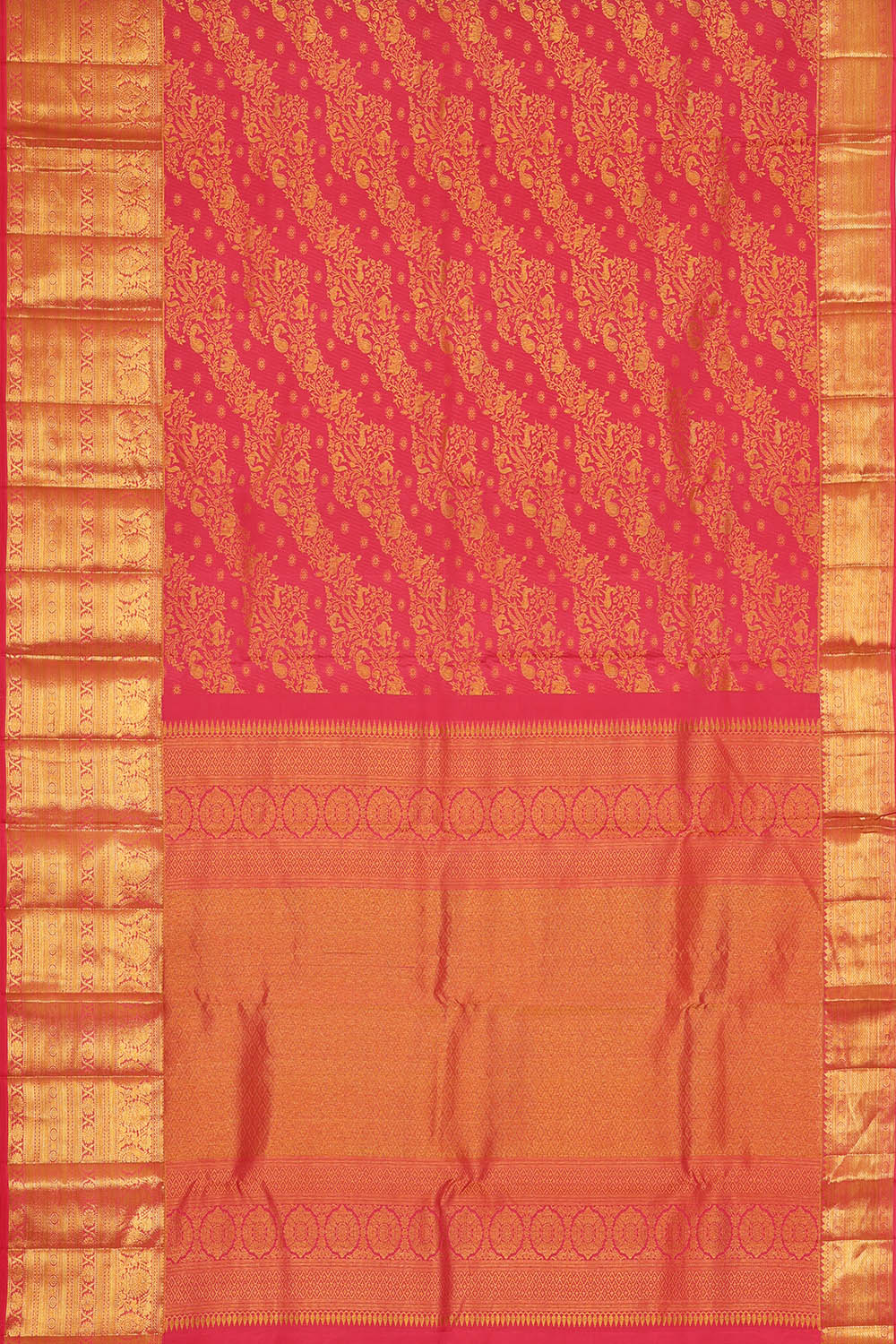 Image of Kanchipattu Pink Brocade Saree