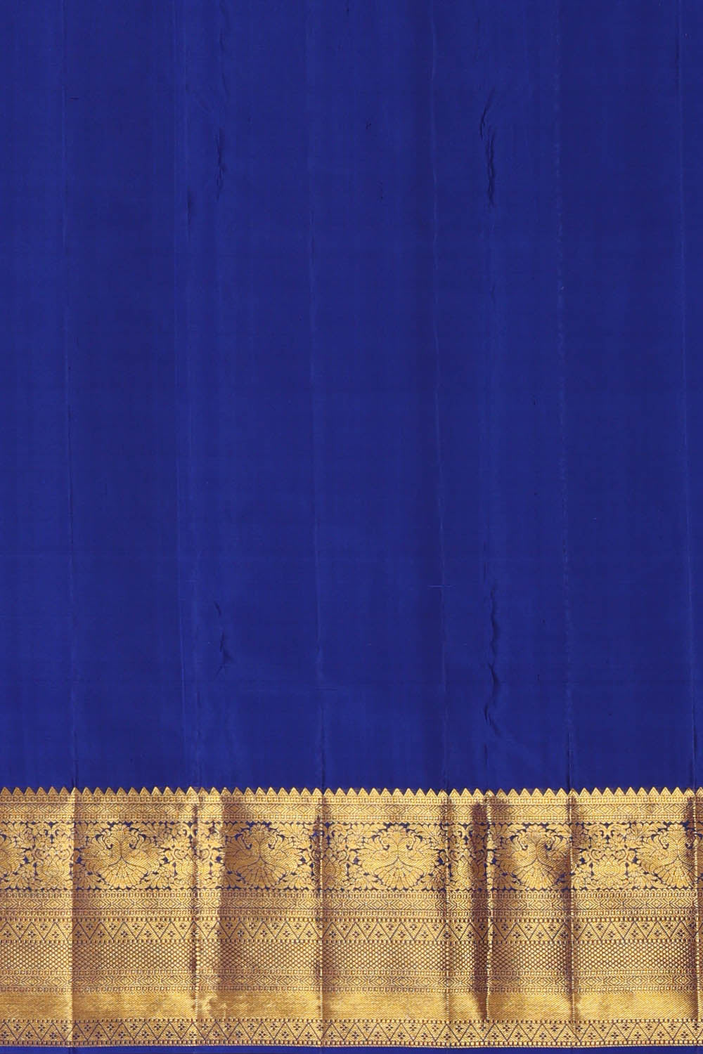 Image of Kanchipattu Indigo-Blue Brocade Saree