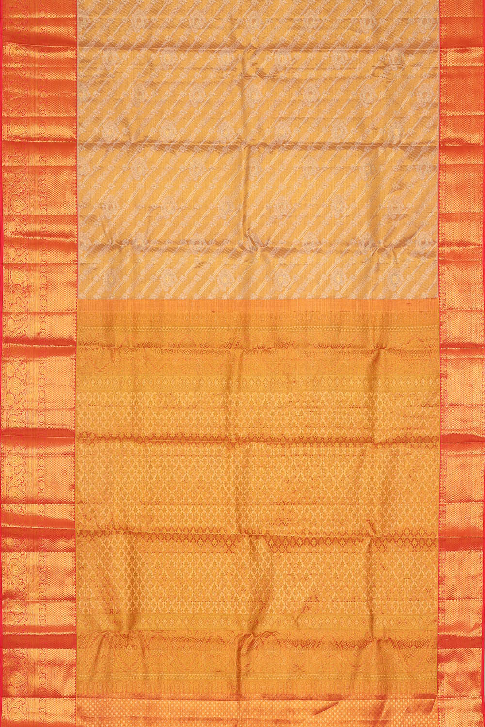 Image of Gold Kanchipattu Tissue Brocade Saree