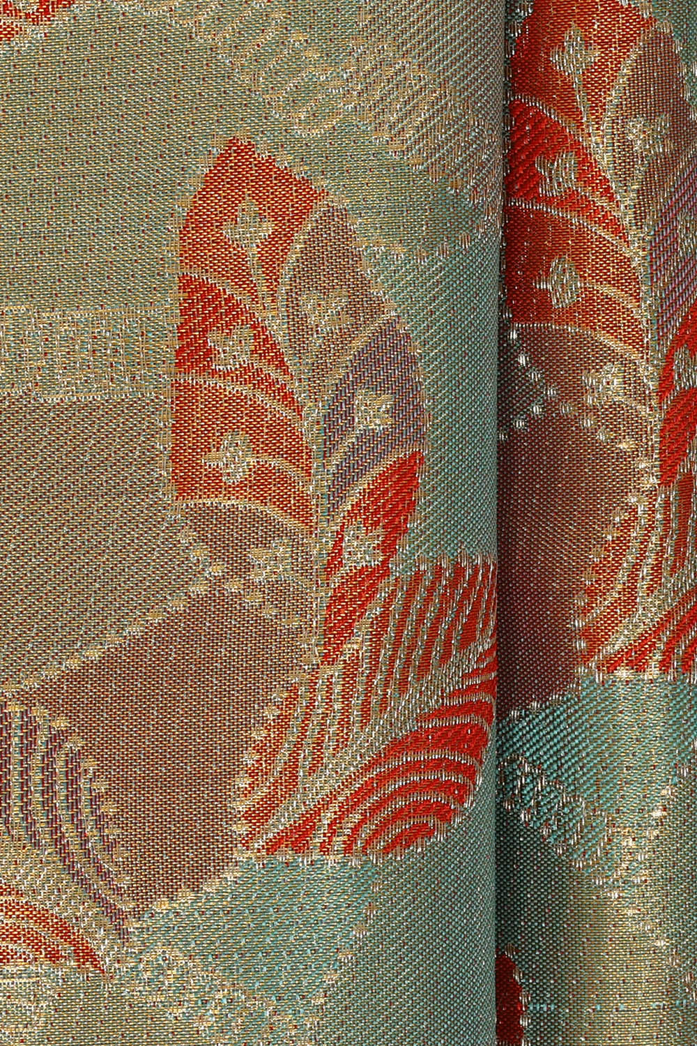 Image of Sea-Green Kanchipattu Brocade Saree