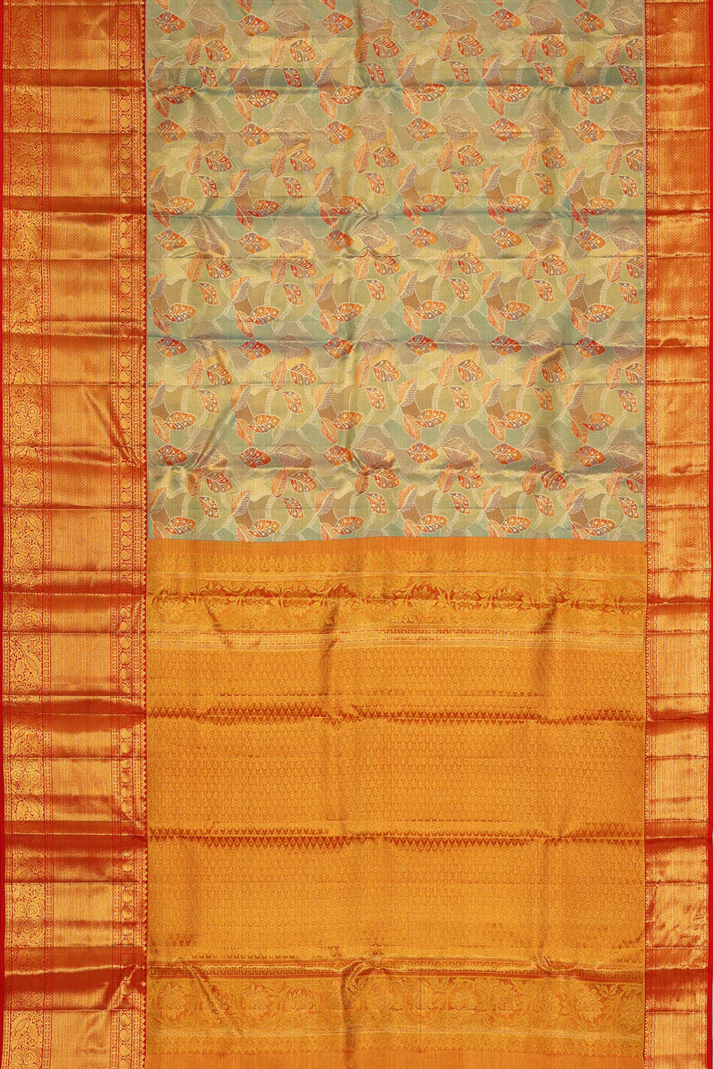 Image of Sea-Green Kanchipattu Brocade Saree