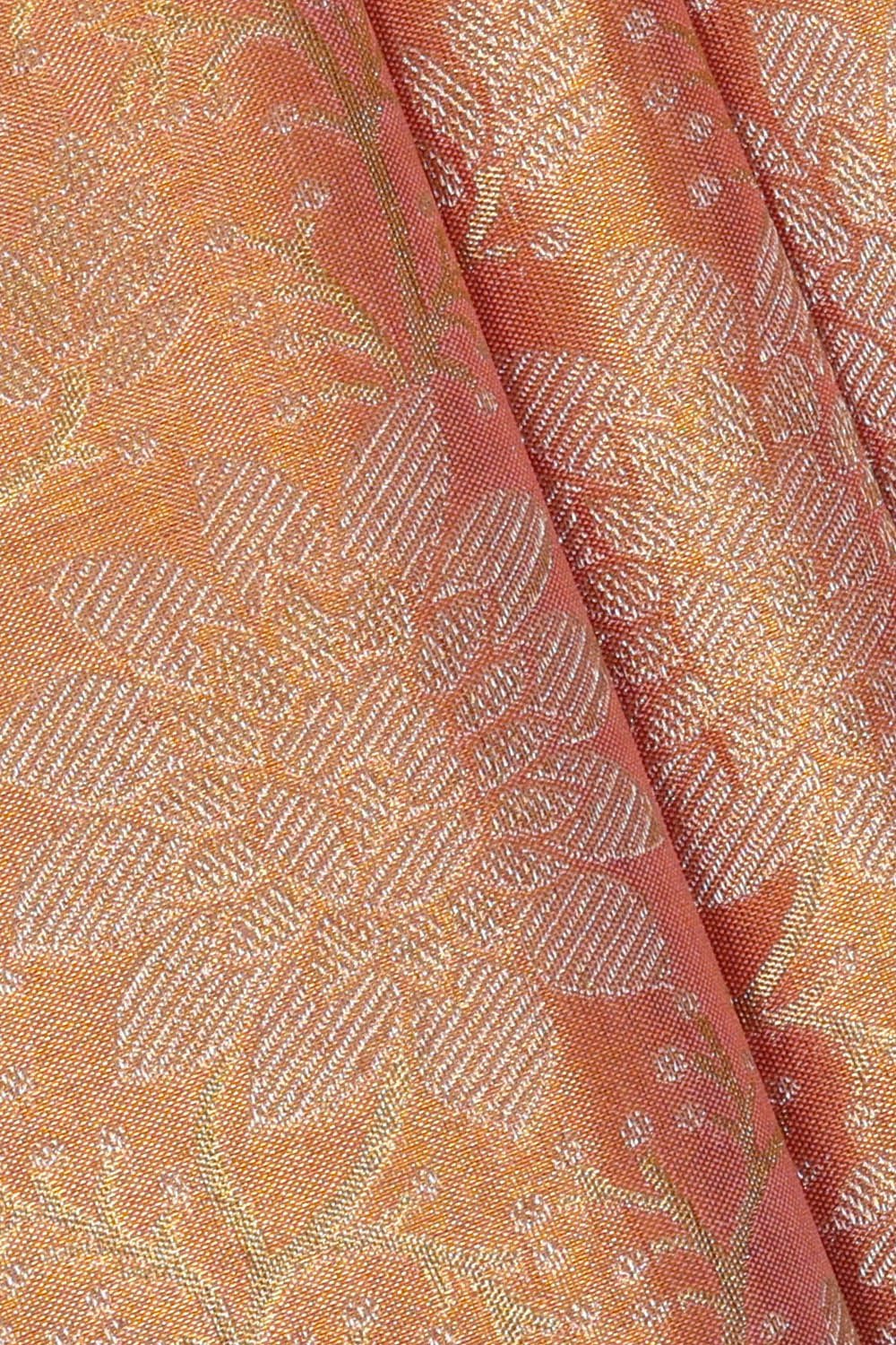 Image of Kanchipattu Pink Tissue Brocade Saree