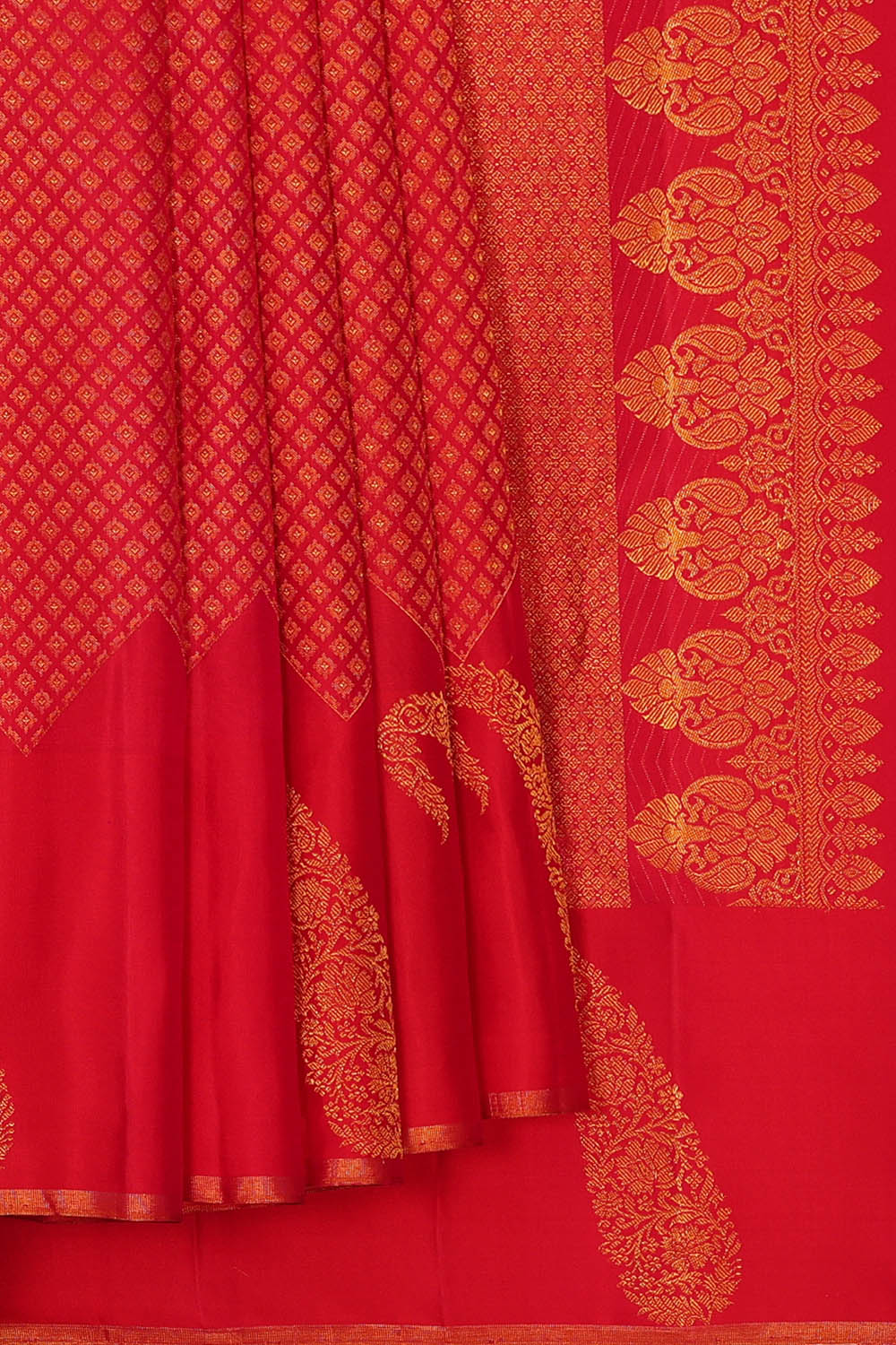 Image of Kanchipattu Red Saree