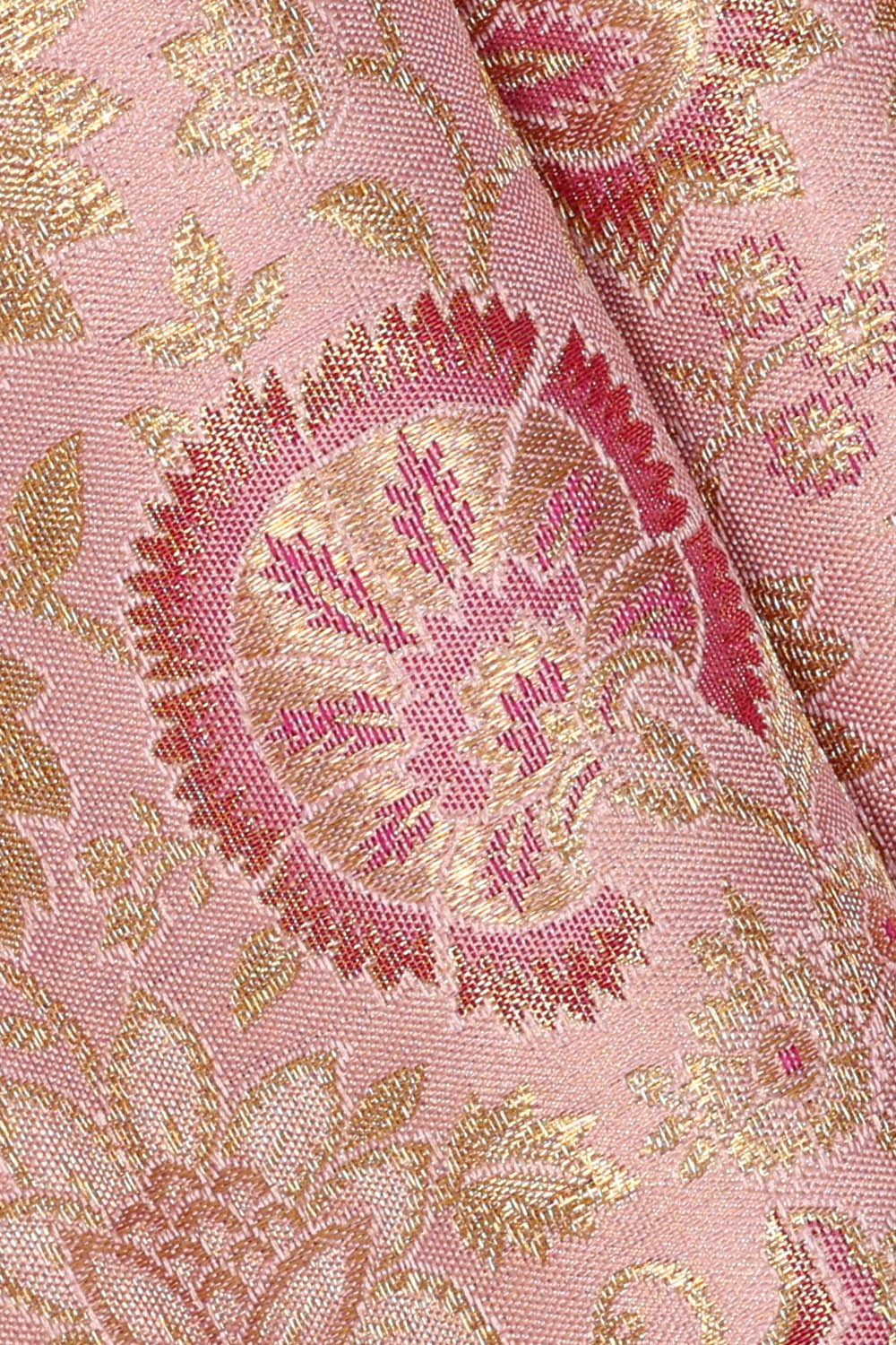 Image of Kanchipattu Pink Brocade Tissue Saree