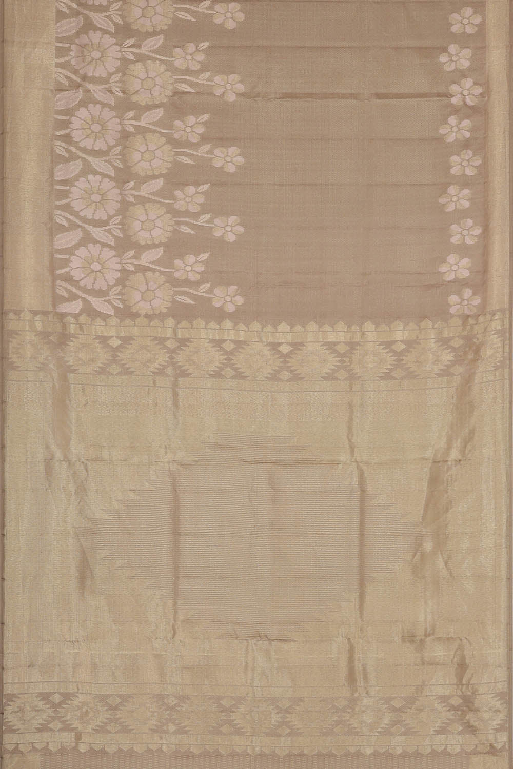 Image of Grey Kanchipattu Saree