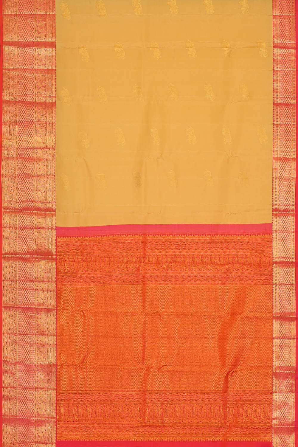 Image of Kanchipattu Yellow Saree