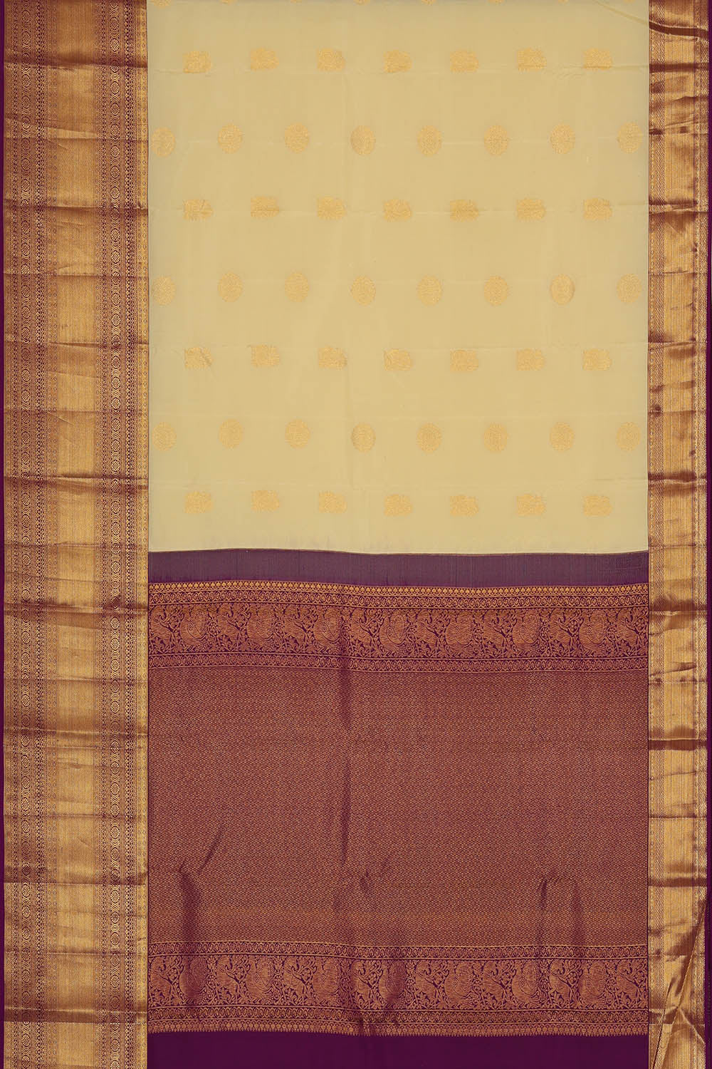 Image of Kanchipattu Cream Saree