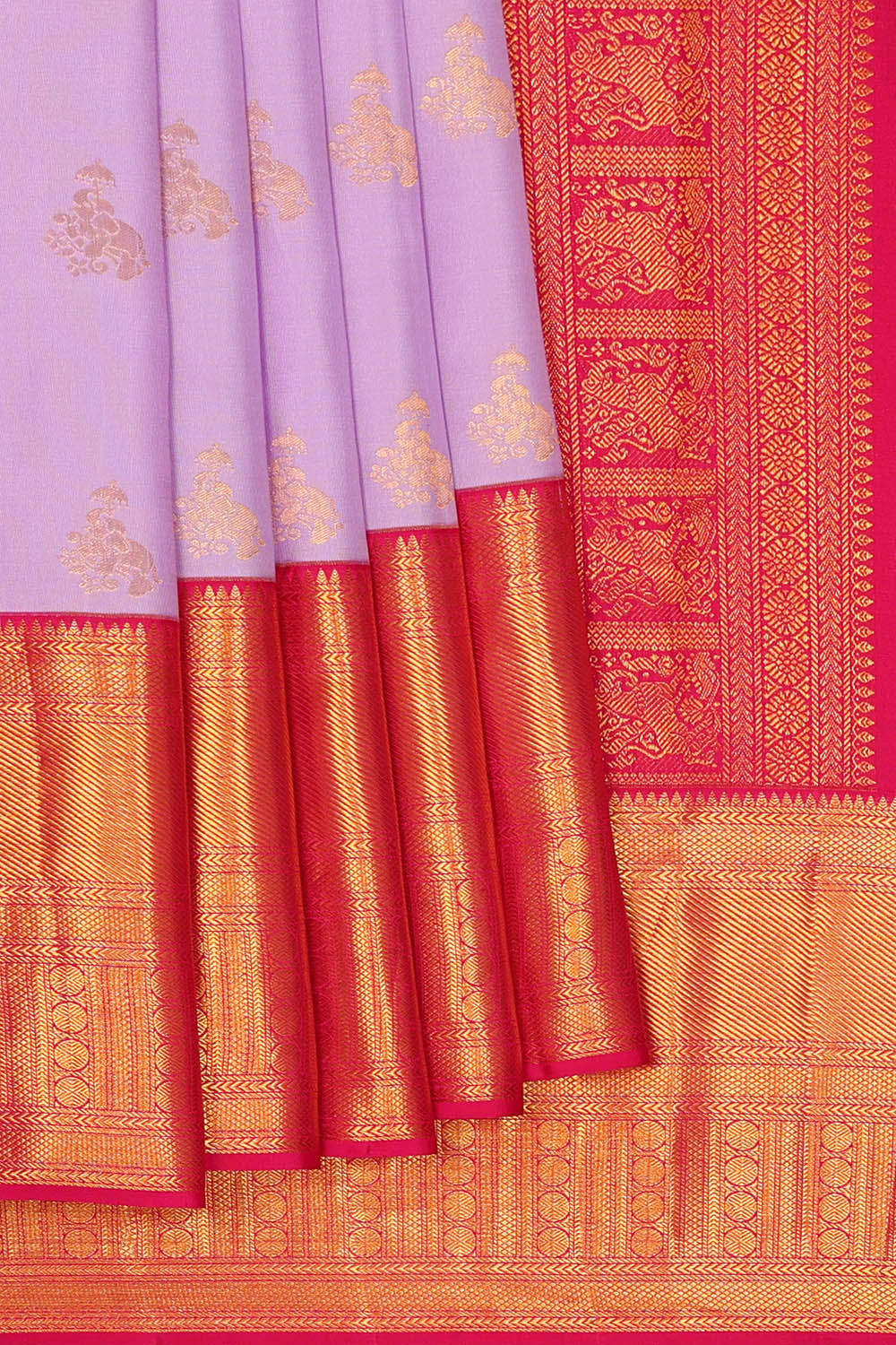 Image of Kanchipattu Lavender Saree