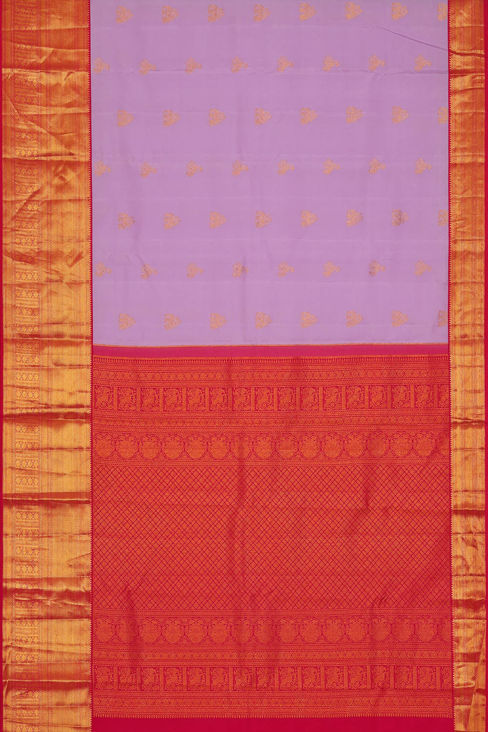 Image of Kanchipattu Lavender Saree
