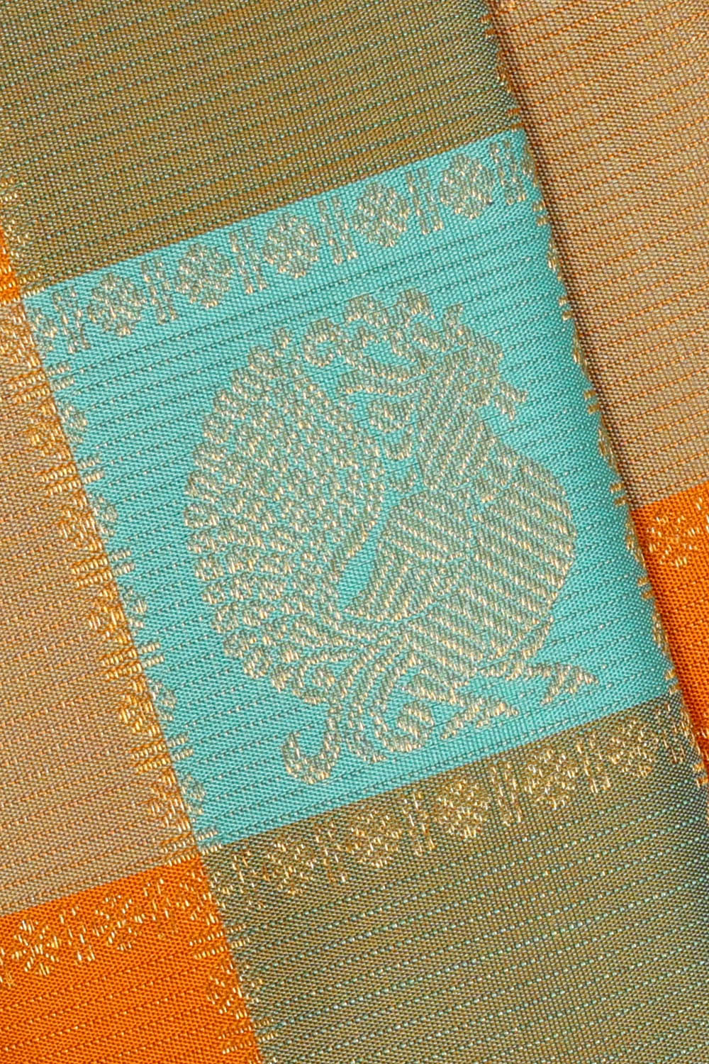 Image of Kanchipattu Multi-Coloured Kattam Saree