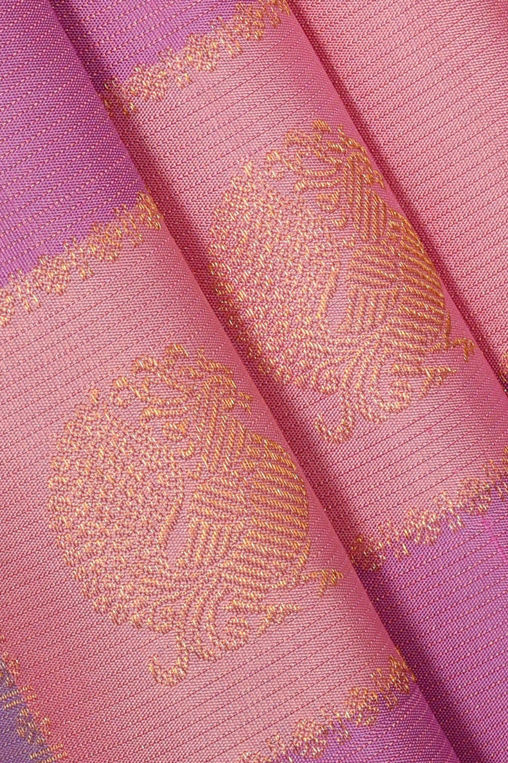 Image of Kanchipattu Purple Kattam Saree