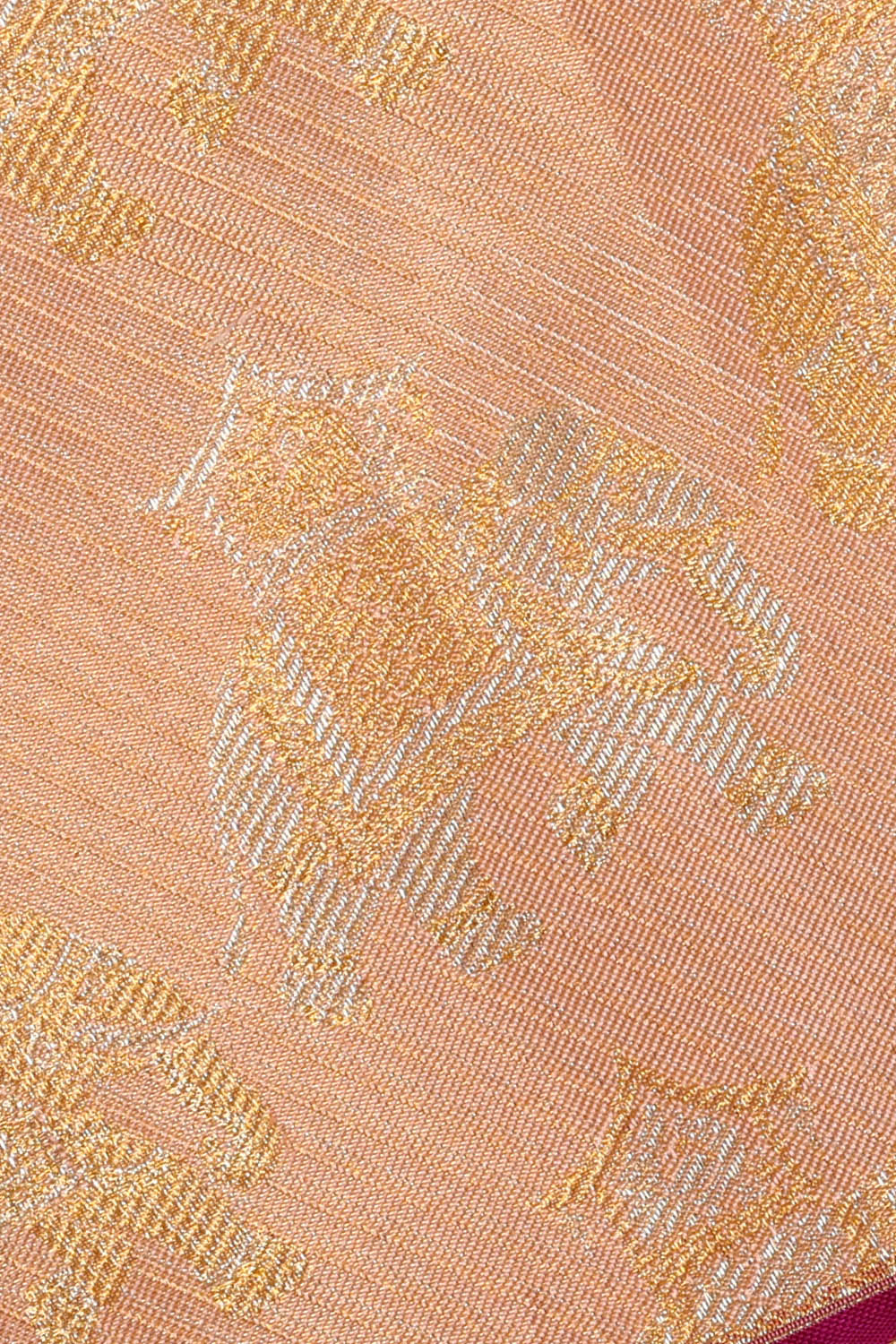 Image of Pink Kanchipattu Tissue Brocade Saree