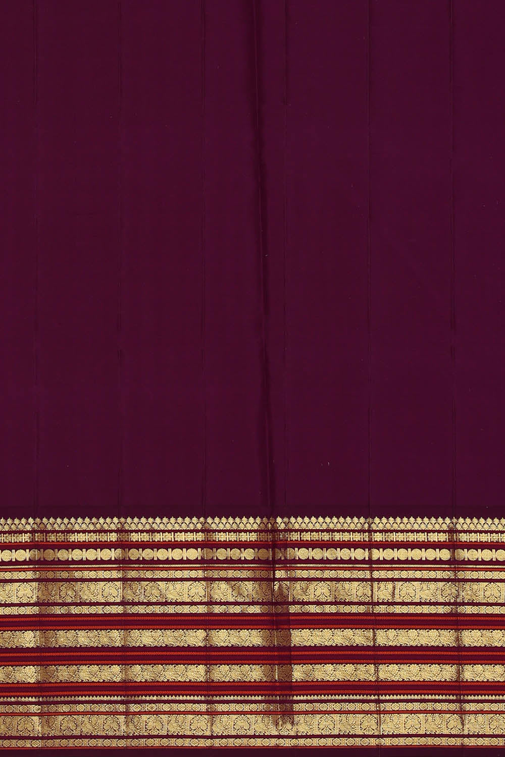 Image of Kanchipattu Fuchsia-Pink Kattam Saree
