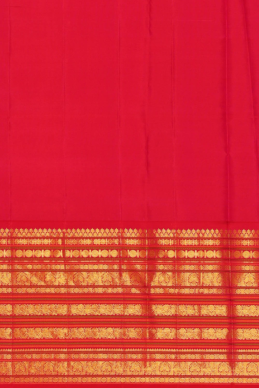 Image of Kanchipattu Bottle-Green Kattam Saree