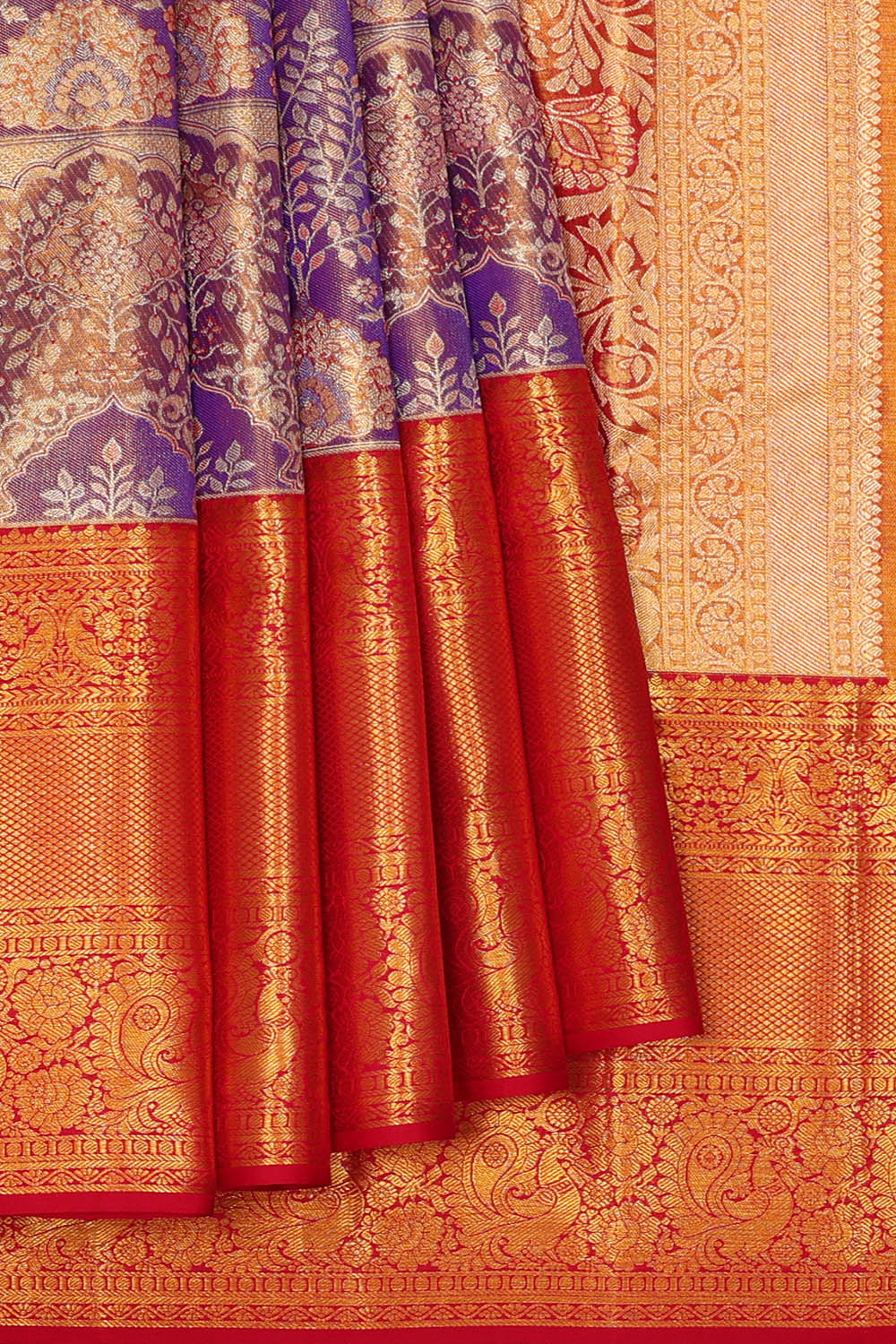 Image of Kanchipattu Gold Tissue Brocade Saree