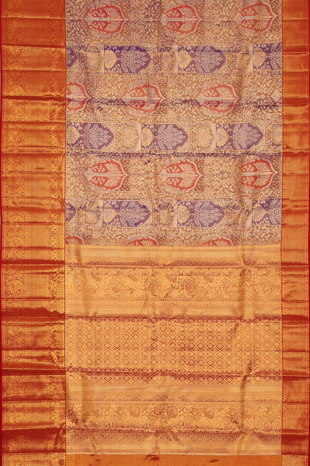 Image of Kanchipattu Gold Tissue Brocade Saree