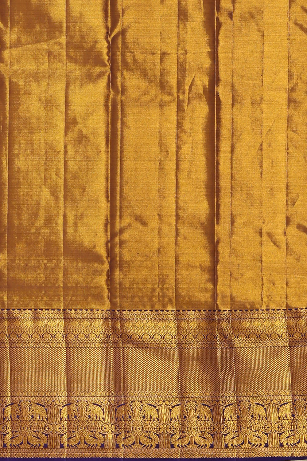Image of Kanchipattu Teal-Blue Tissue Brocade Saree