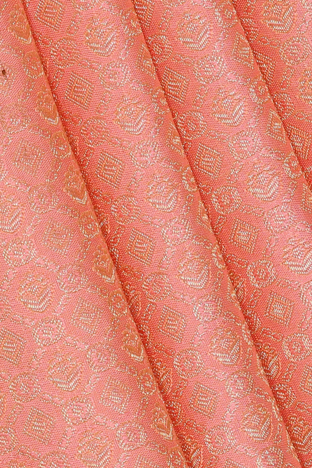 Image of Peach Kanchipattu Brocade Saree