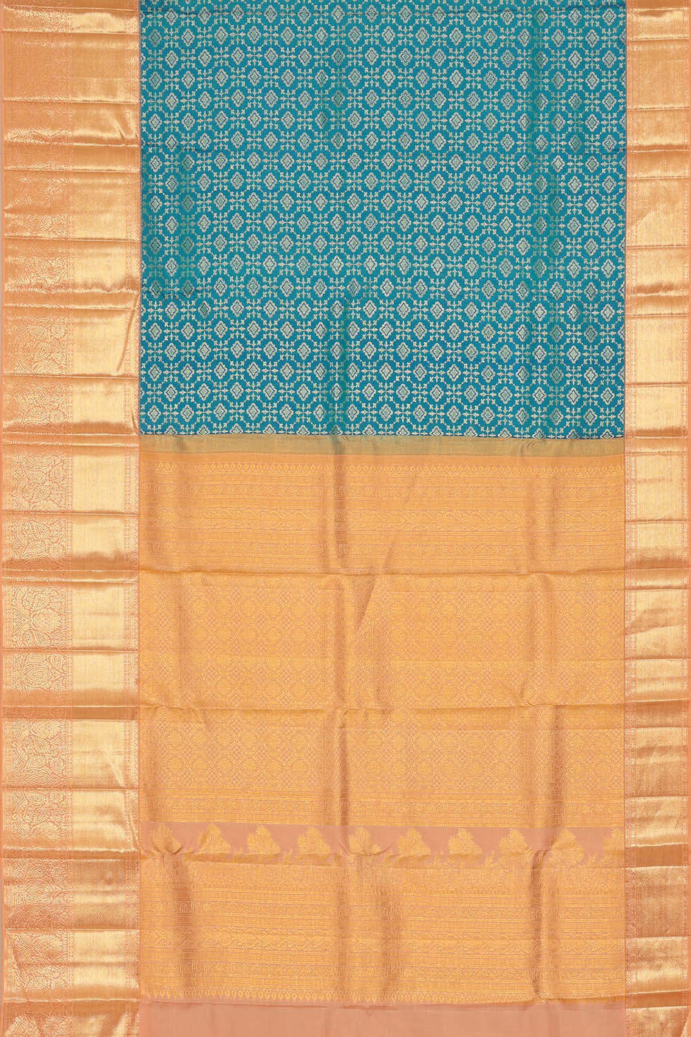 Image of Blue Kanchipattu Brocade Saree