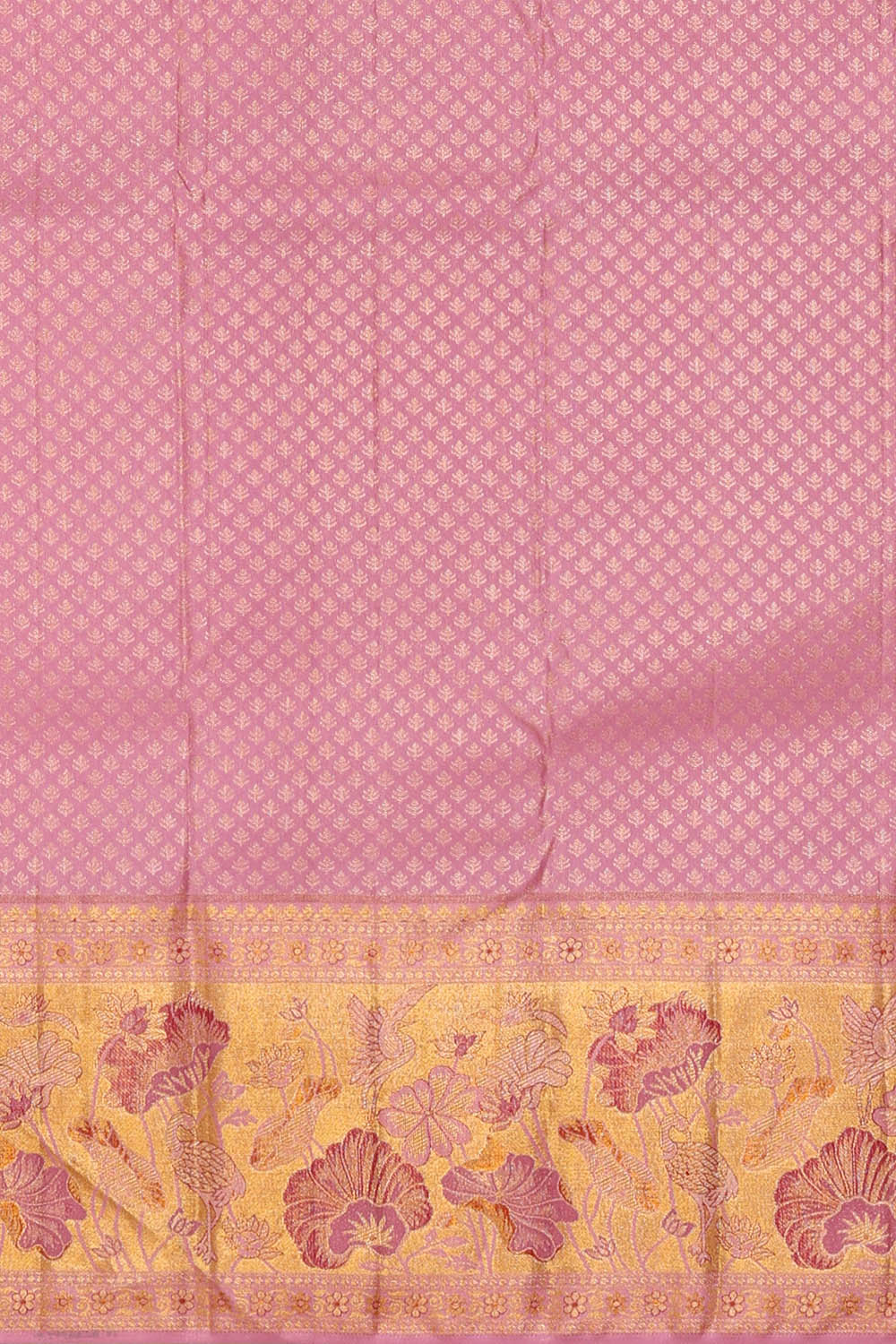 Image of Lavender-Purple Kanchipattu Brocade Saree