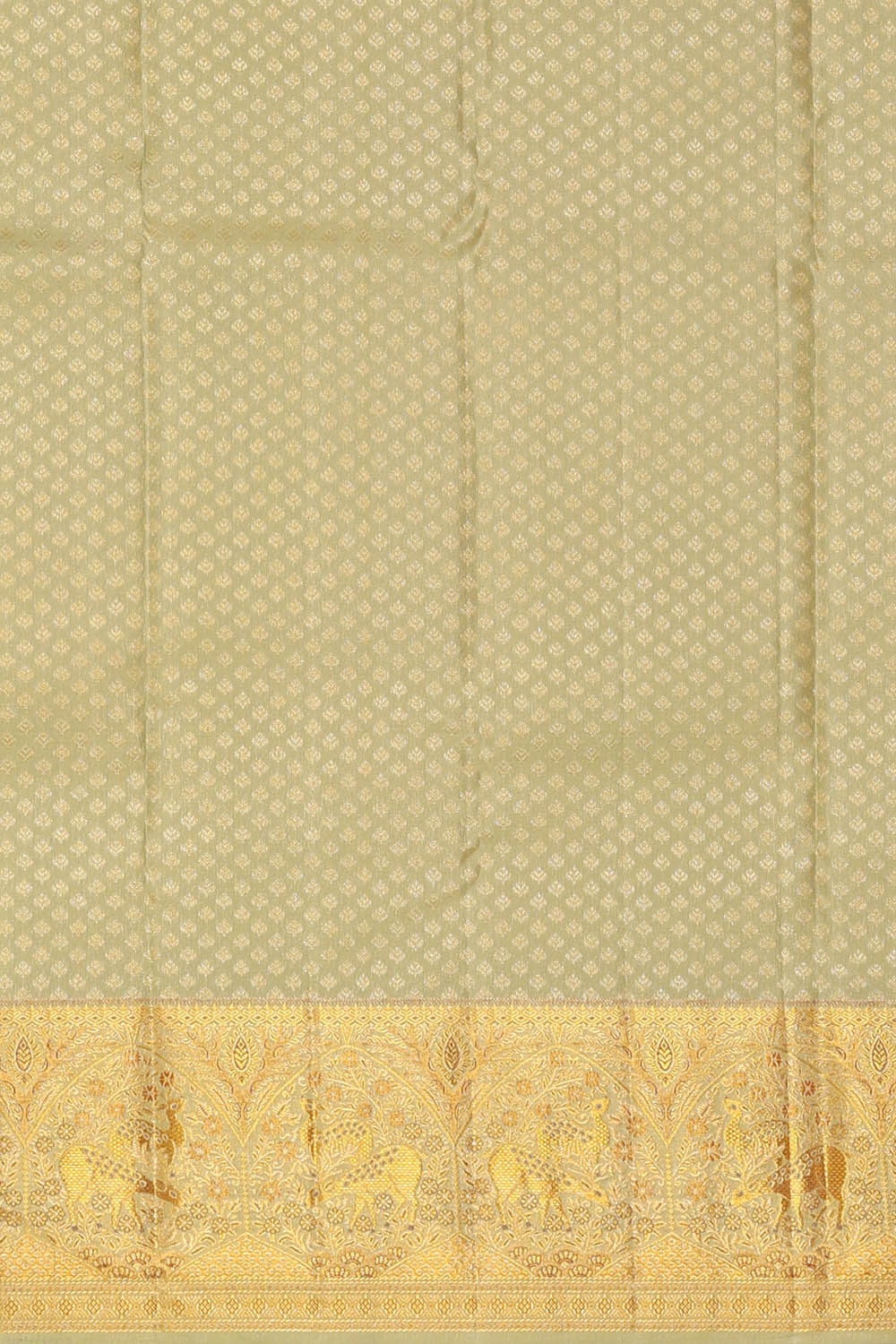 Image of Pastel Green Kanchipattu Brocade Saree