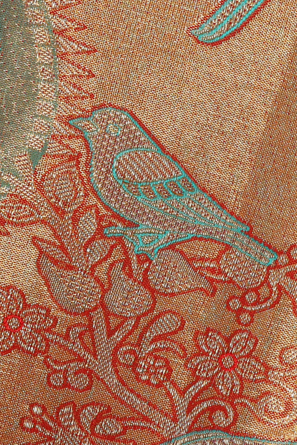 Image of Gold Kanchipattu Tissue Brocade Saree