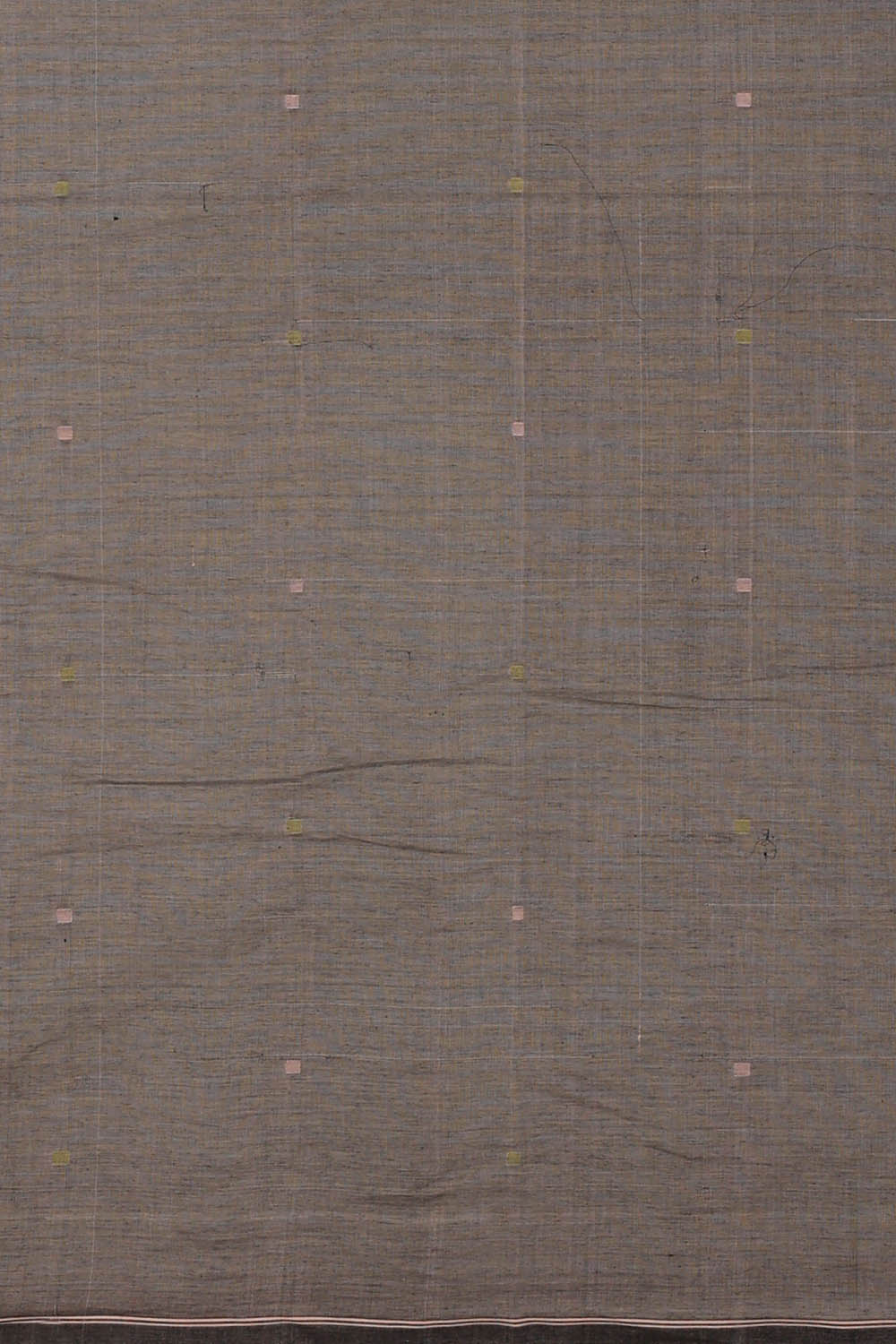 Image of Black Cotton Saree