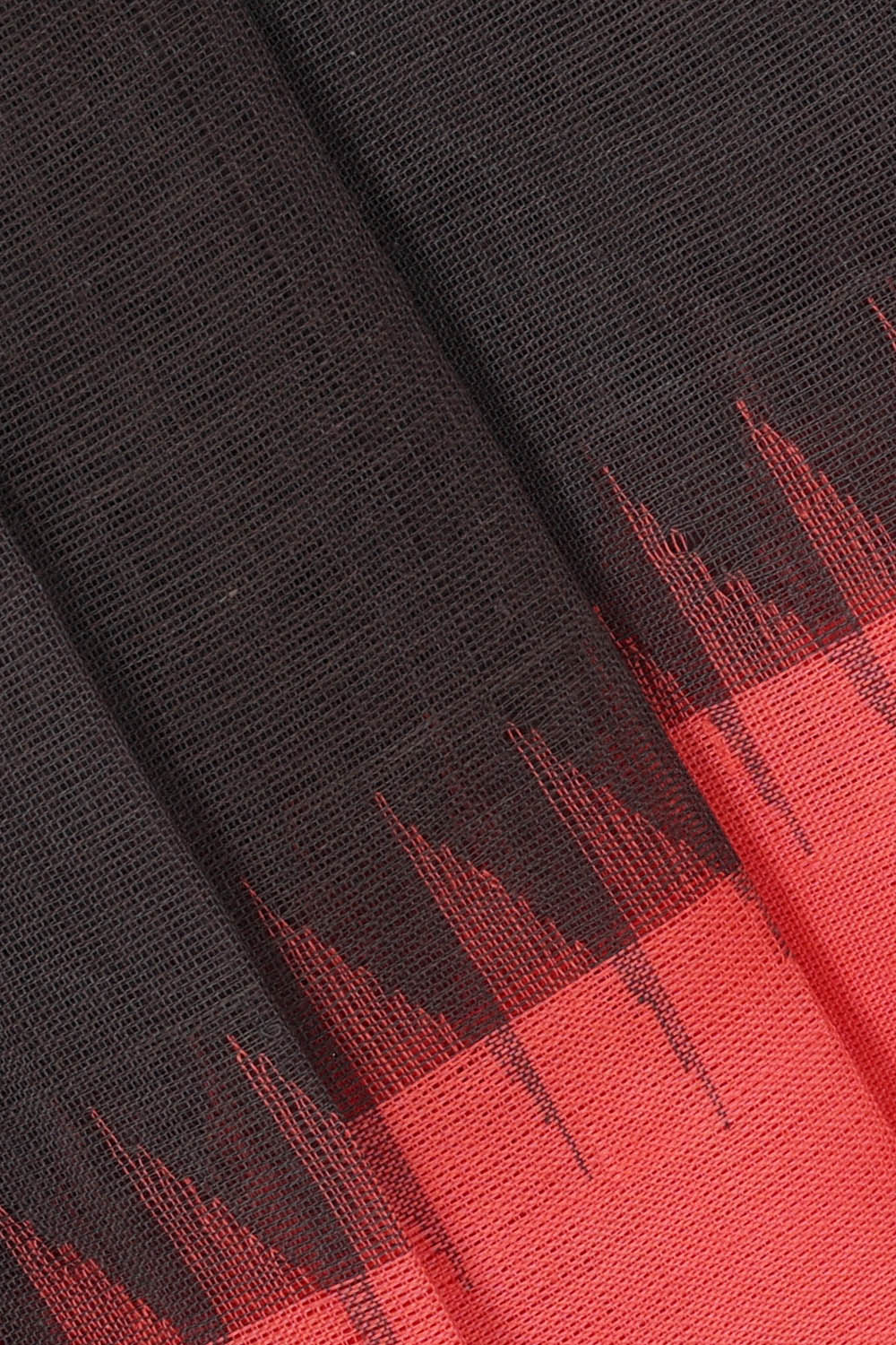 Image of Black Cotton Saree