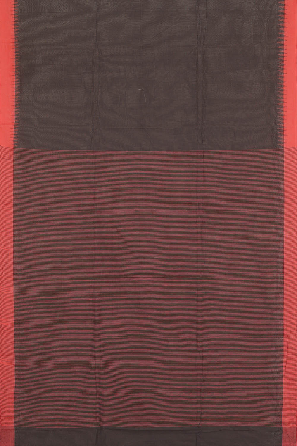 Image of Black Cotton Saree