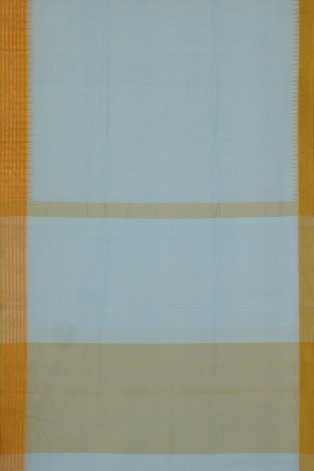 Image of Blue Cotton Saree