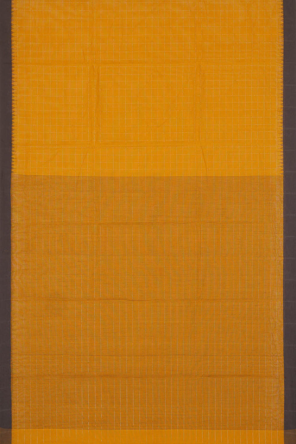 Image of Orange Cotton Saree