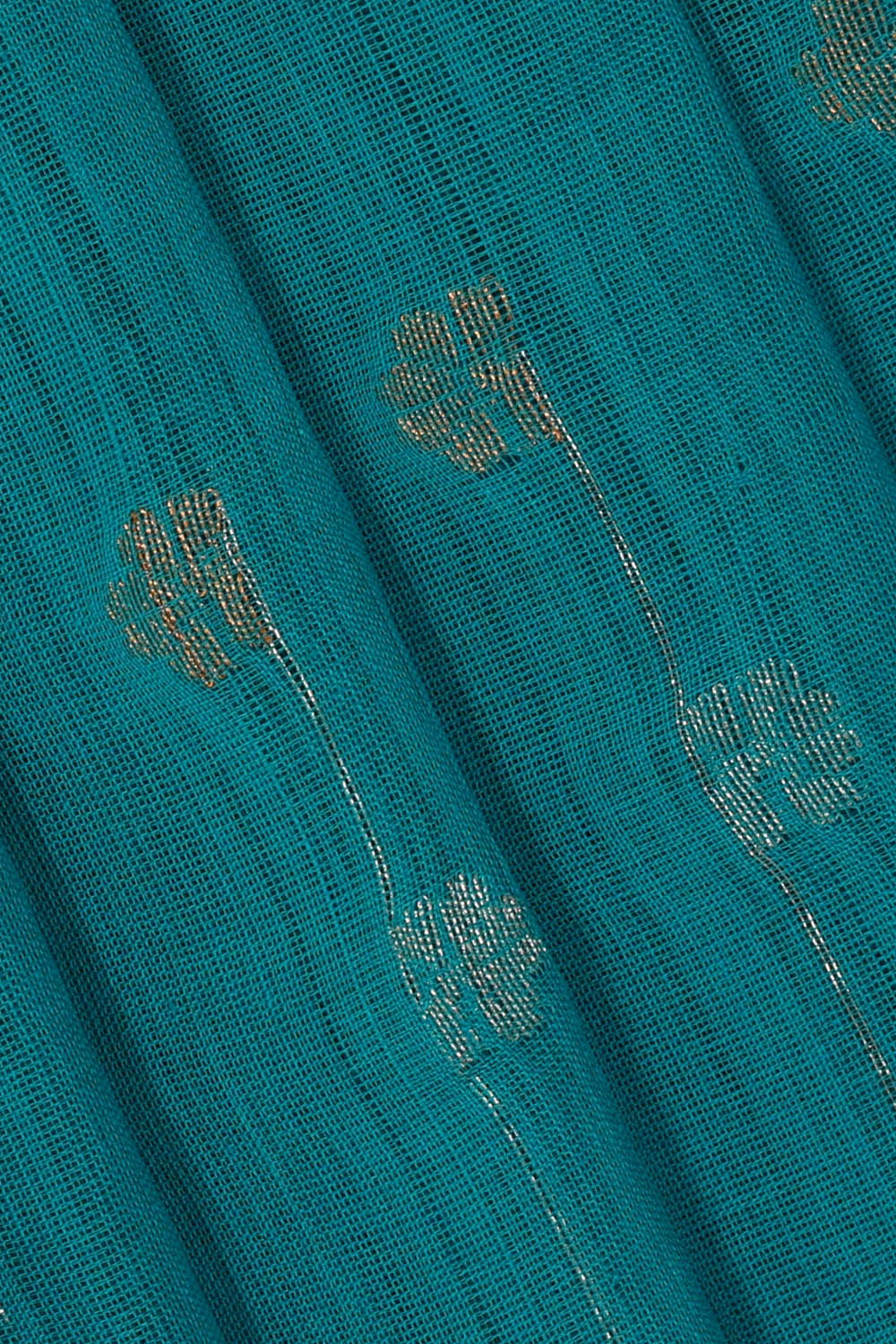 Image of Blue Cotton Saree