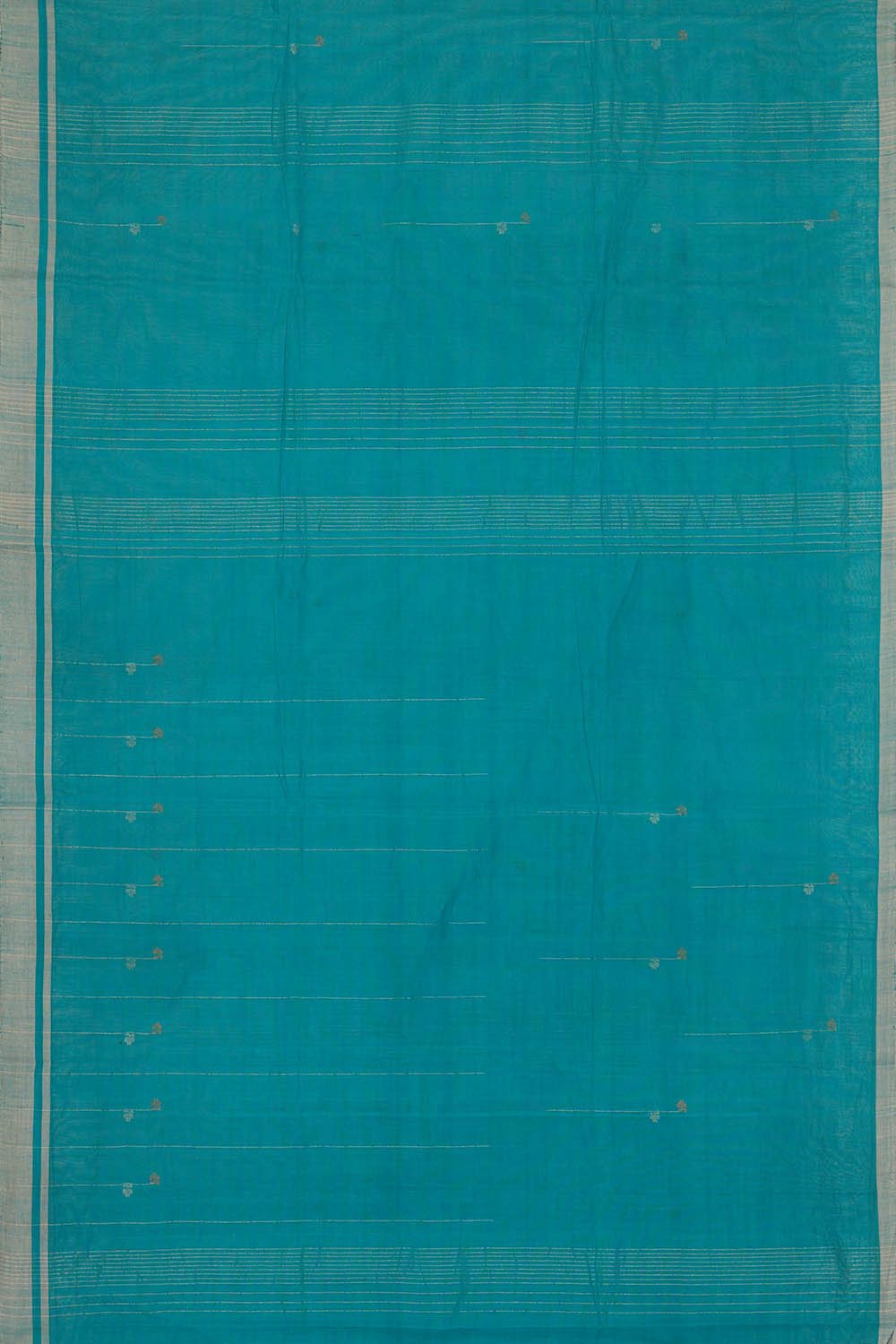 Image of Blue Cotton Saree